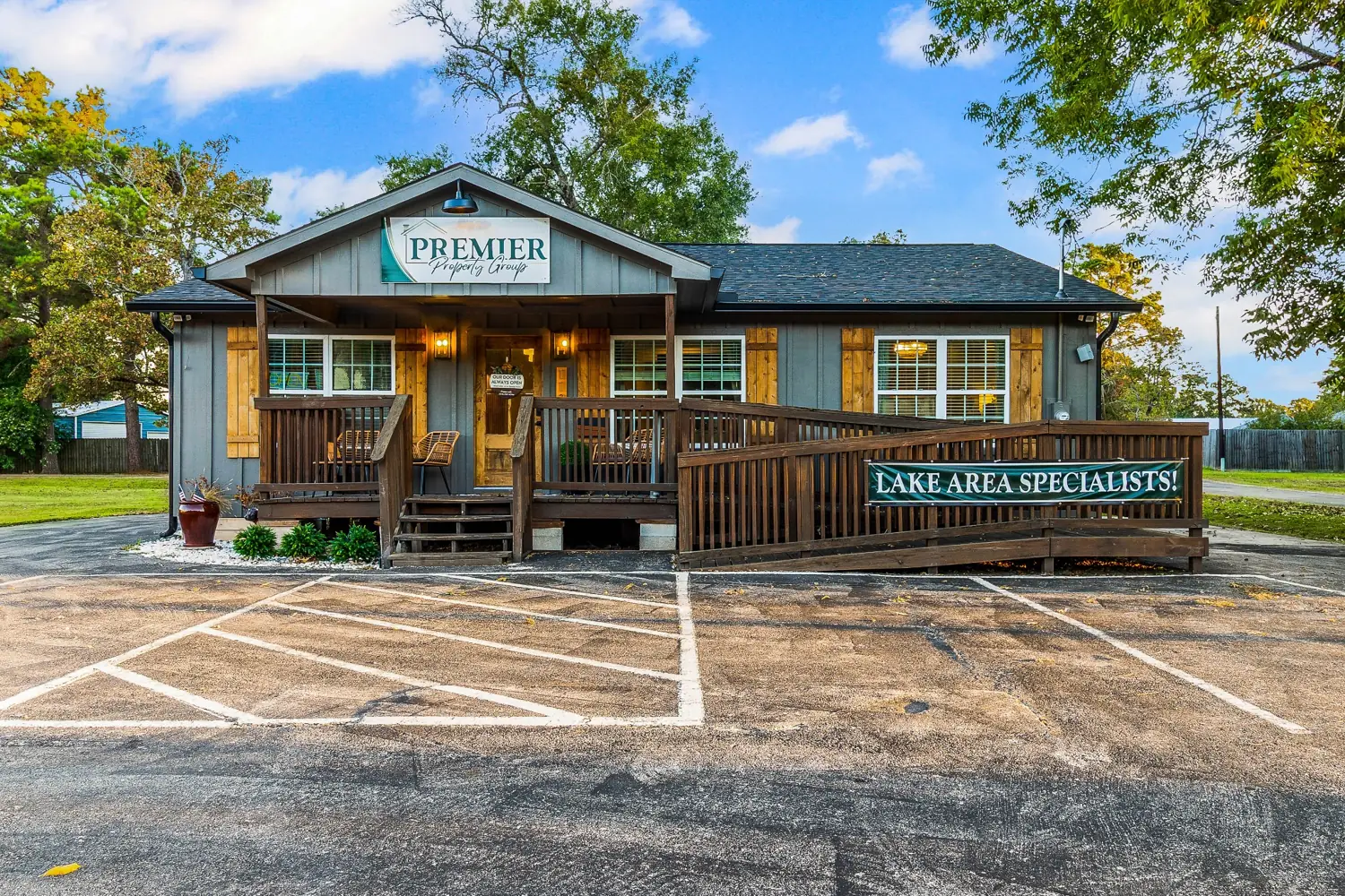 Exterior of Premier Property Group office in Livingston, Texas